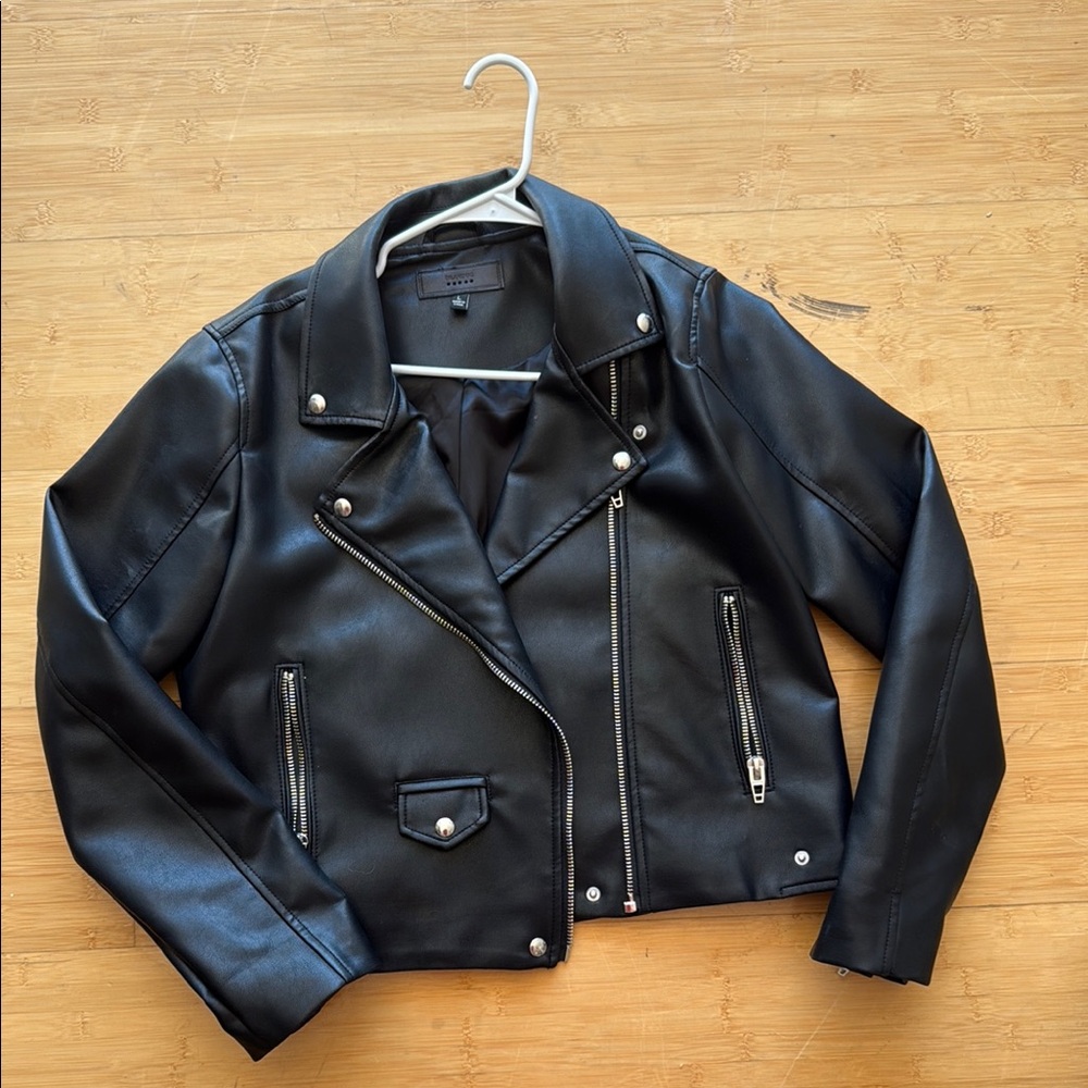 BLANK NYC Women's Black Leather Jacket